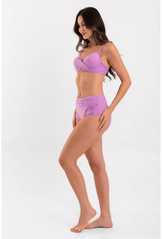 BIQUINI HOT PANTS BUSTO TRANSPASSADO LILÁS