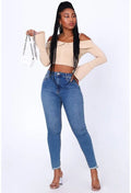CROPPED MANGA LONGA ALL IS LOVE - CREME