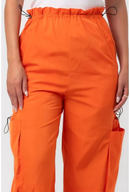 CALÇA PARACHUTE UTILITÁRIA LARANJA LABRAVA