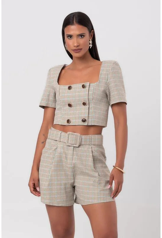 BLUSA CROPPED COM DECOTE QUADRADO LANÇA PERFUME