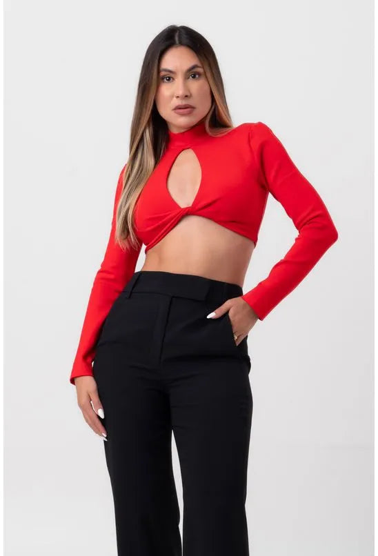 BLUSA MANGA LONGA VERMELHA LABRAVA