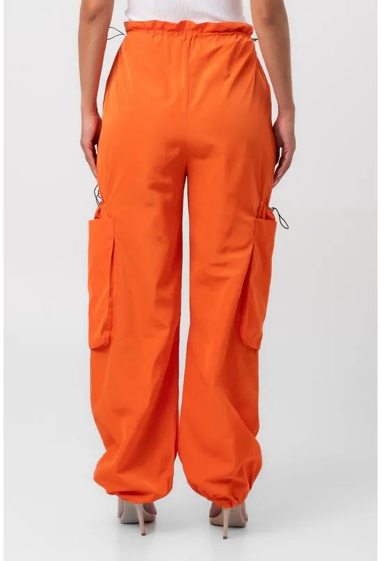 CALÇA PARACHUTE UTILITÁRIA LARANJA LABRAVA