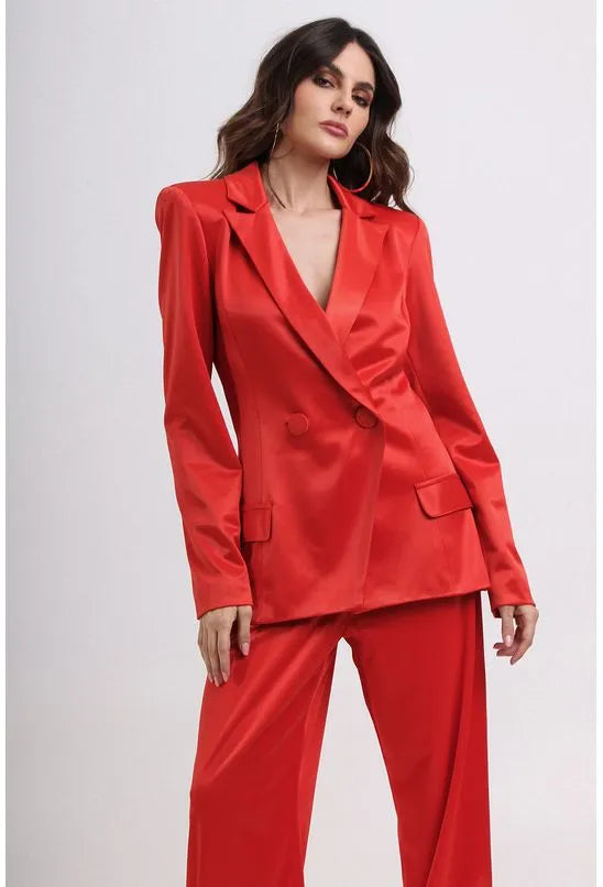 CALÇA RETA ALFAIATARIA VERMELHO LABRAVA