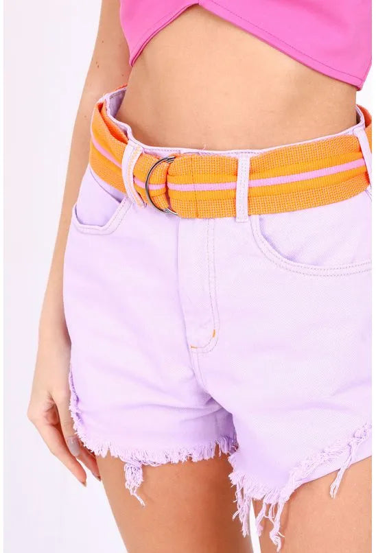 SHORT SARJA MIA COM CINTO OPEN