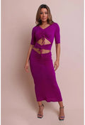 VESTIDO SUPER MIDI CANALETAS ROXO LABRAVA