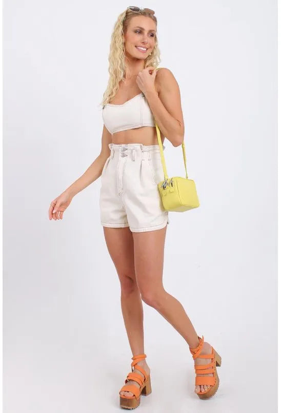 SHORT SARJA CLOCHARD STONADO ANIMALE JEANS