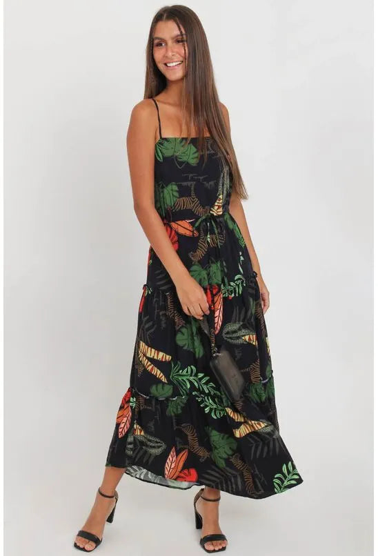VESTIDO MIDI DEU ZEBRA PEQUIÁ
