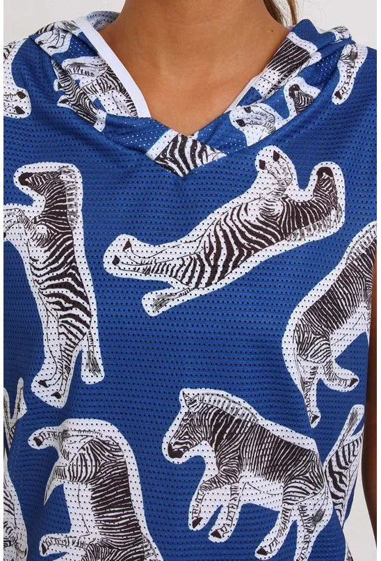 BLUSA MALHA ESTAMPADA COM CAPUZ MERCATTO