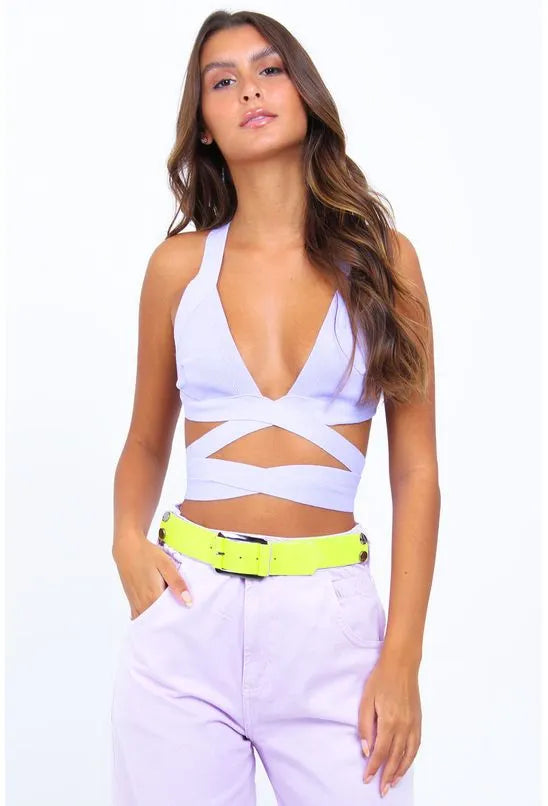 TOP TRICÔ OPEN - ROXO