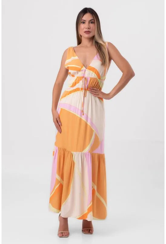 VESTIDO MIDI LINHAS DO AMANHECER PEQUIÁ