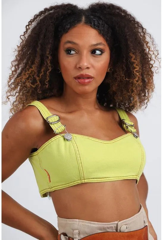 TOP SARJA COM FIVELAS STONADO ANIMALE JEANS