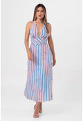 VESTIDO SUPER MIDI BÚZIOS LISTRADO PEQUIÁ