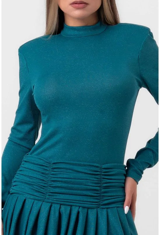VESTIDO LUREX CURTO BALLET VERDE LABRAVA