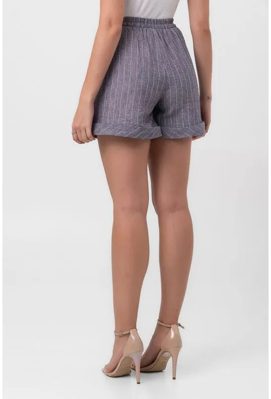 SHORT CURTO PREGAS LISTRAS VERANO AZUL LABRAVA