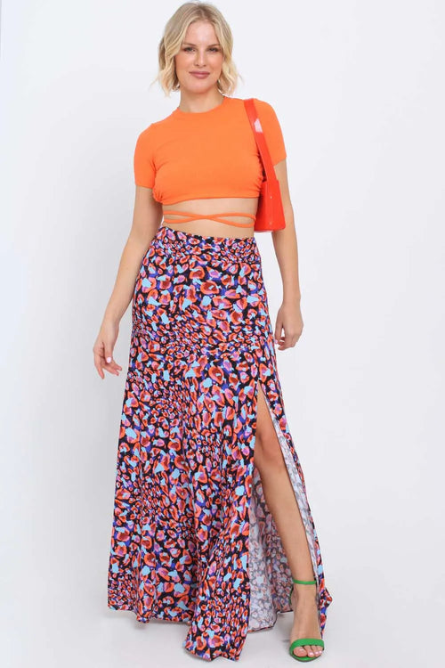 BLUSA AMARRACAO CANELADA LARANJA PEQUIA