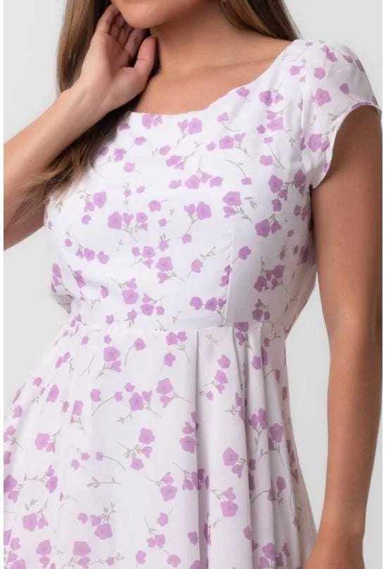 VESTIDO CURTO LAVANDA TROPICAL PEQUIÁ