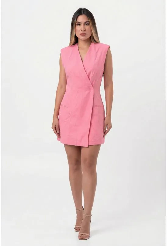 MACAQUINHO VISCOSE CURTO TRANSPASSE ROSA LABRAVA