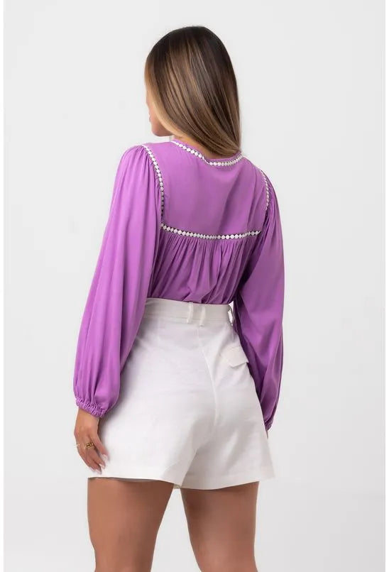 BATA ORNAMENTOS ROXA PEQUIÁ