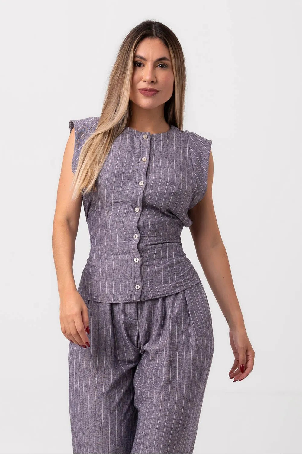BLUSA AMARRAÇÃO LISTRAS VERANO AZUL LABRAVA