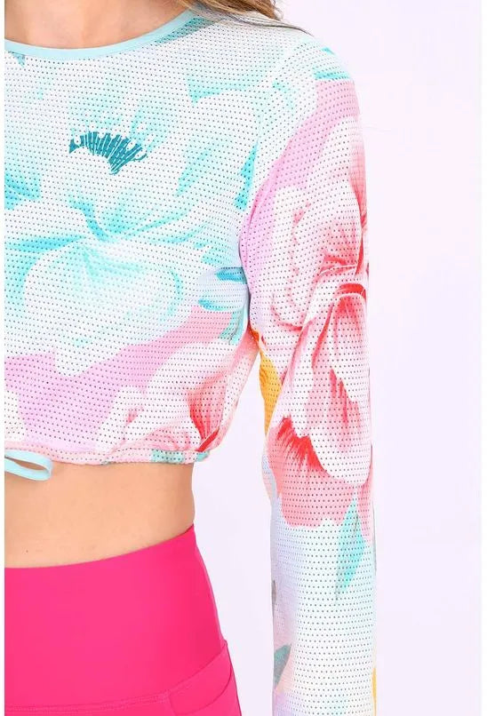 CROPPED MALHA ESTAMPADA MANGA LONGA MERCATTO