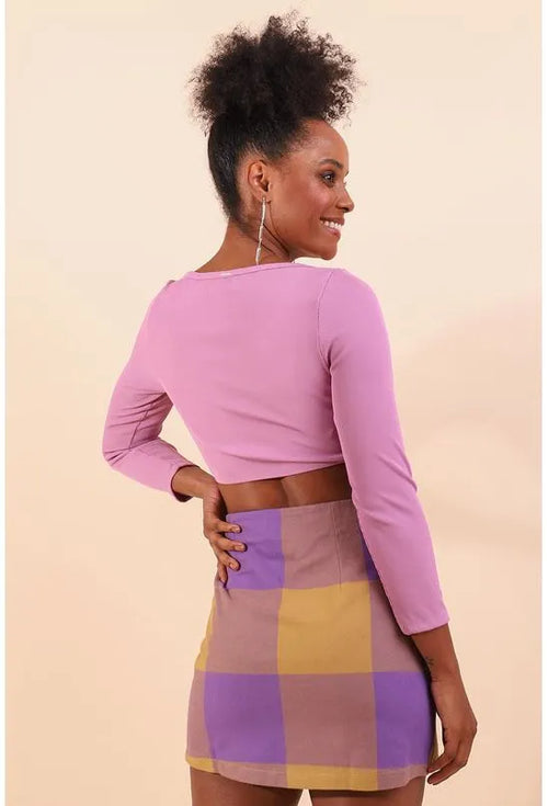 BLUSA CROPPED MANGA 7/8 MYFT