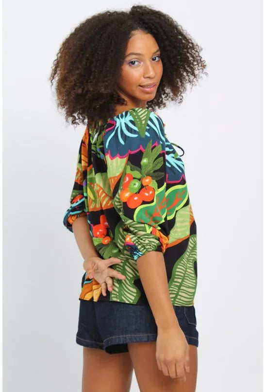 BLUSA OMBRO A OMBRO MARIA PITANGA PEQUIÁ