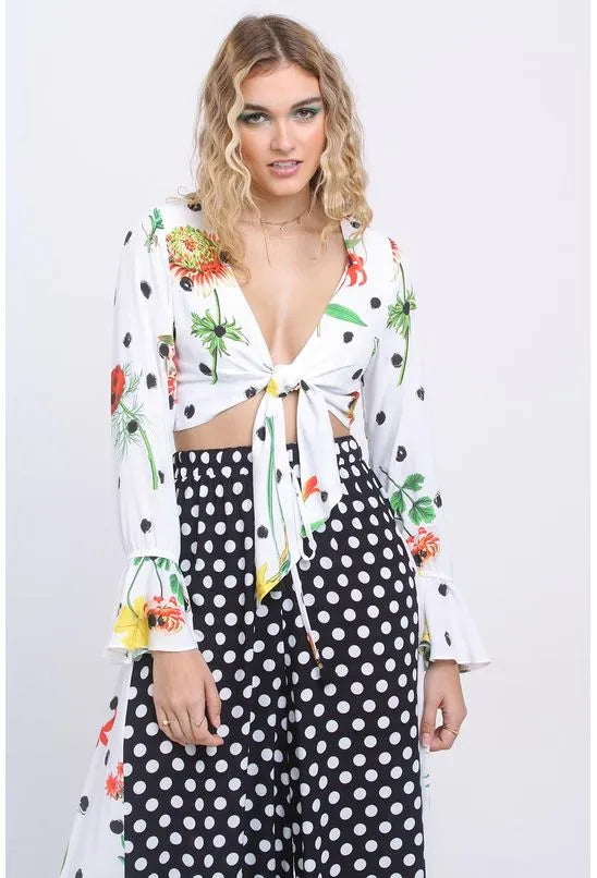 BLUSA AMARRAÇÃO BUQUÊ POP PEQUIÁ