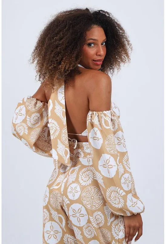 BLUSA FRENTE ÚNICA ESTAMPADA LANÇA PERFUME