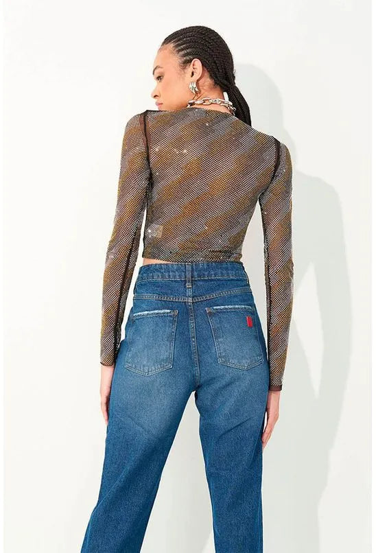 BLUSA TULE COM APLICAÇÃO COLCCI