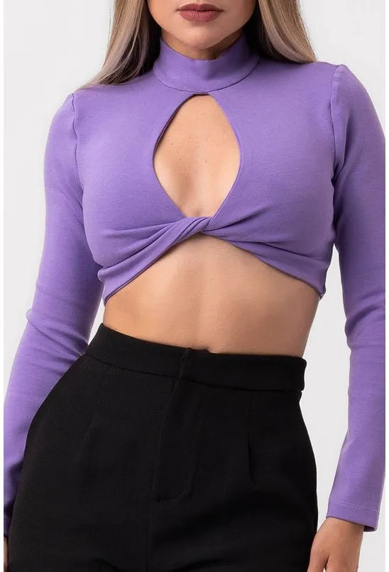 BLUSA MANGA LONGA ROXA LABRAVA