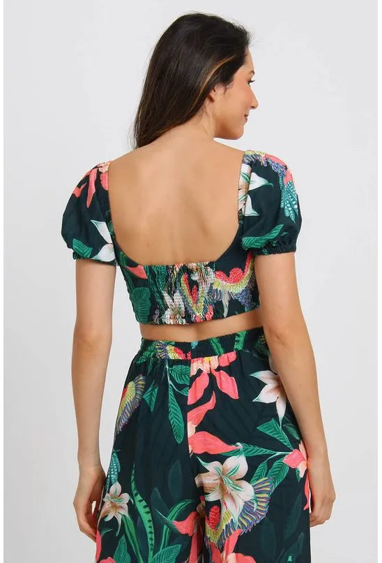 BLUSA CROPPED AMAZONITA PEQUIÁ