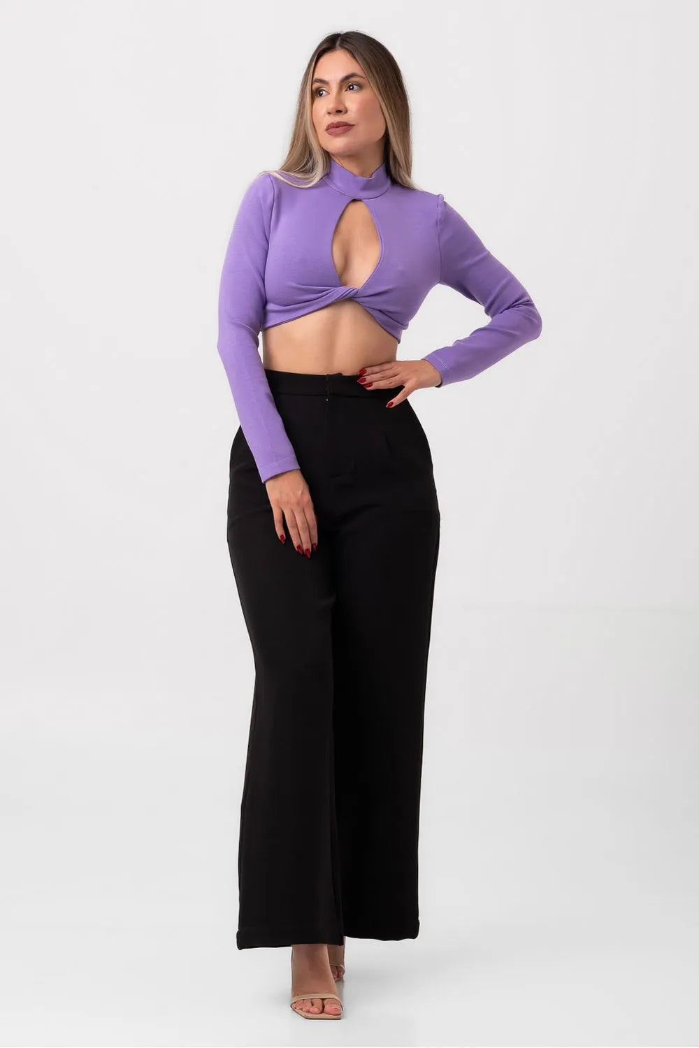 BLUSA MANGA LONGA ROXA LABRAVA