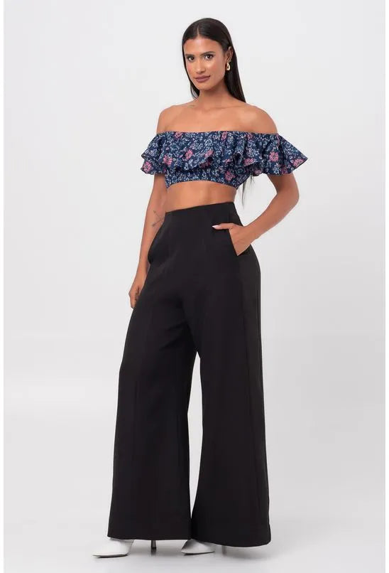 BLUSA TRICOLINE BABADO CARAÍVA PEQUIÁ