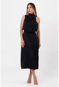 VESTIDO LONGO BLUSE ELEGANTE PRETO
