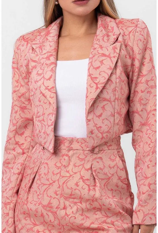 BLAZER JACQUARD CROPPED SMOOKING REALEZA PEQUIÁ