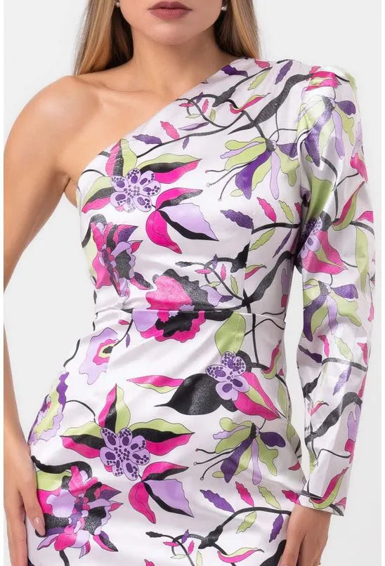 VESTIDO MIDI MANGA ÚNICA SENSUALE ROSA LABRAVA