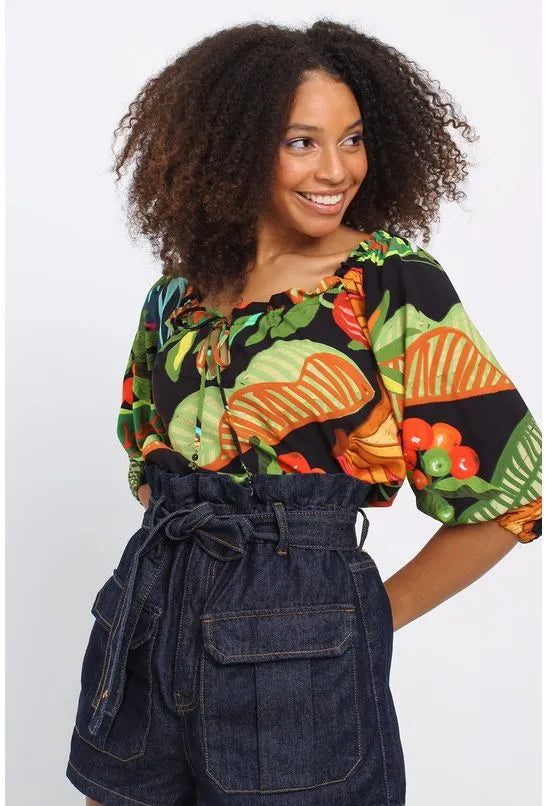 BLUSA OMBRO A OMBRO MARIA PITANGA PEQUIÁ
