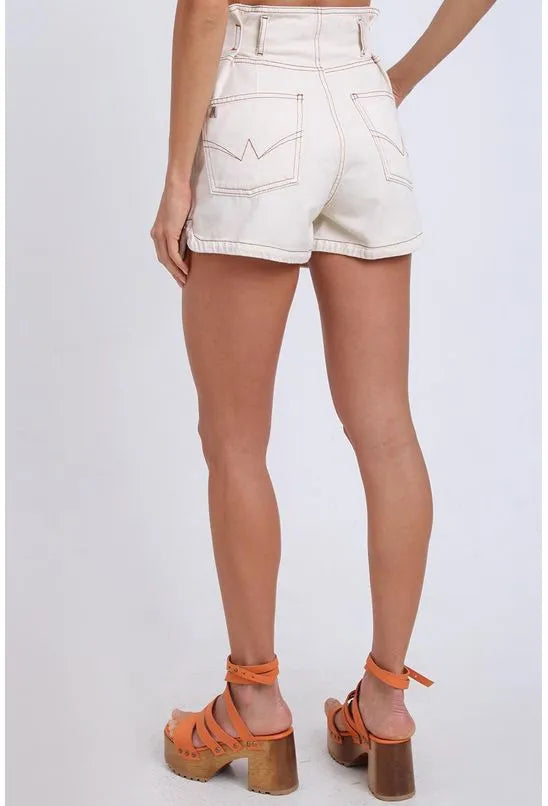 SHORT SARJA CLOCHARD STONADO ANIMALE JEANS