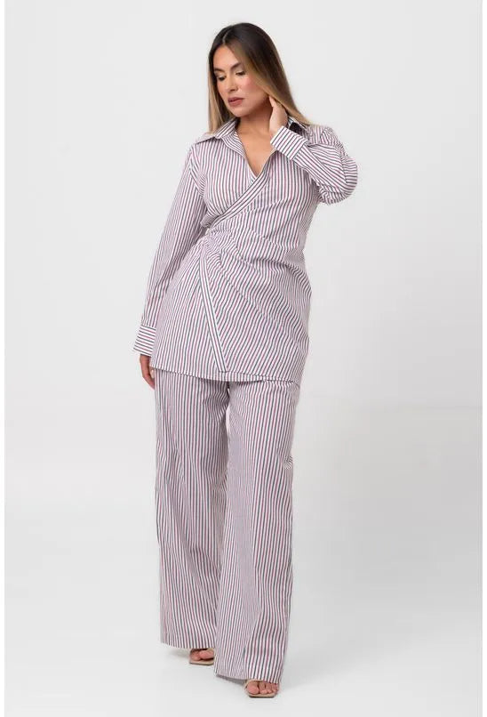 CALÇA RETA LISTRAS BOLD LABRAVA
