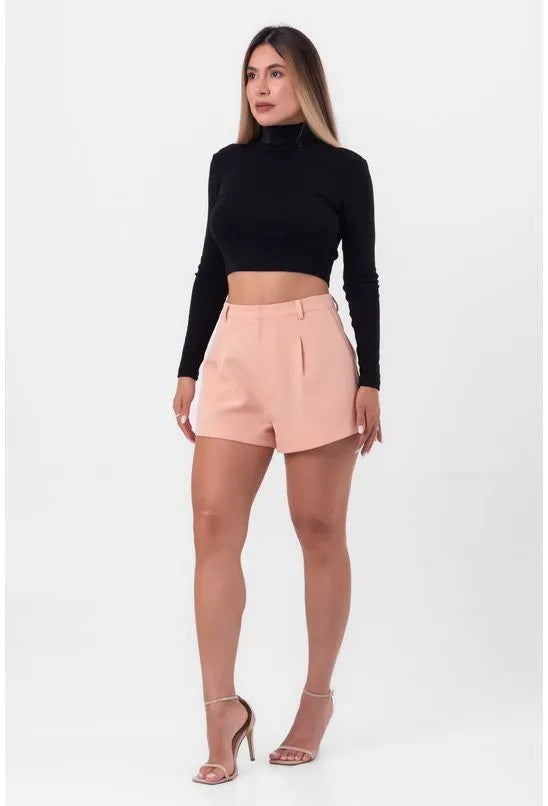 SHORT CREPE DEGRAU BEGE LABRAVA