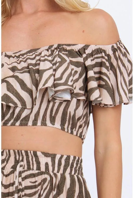 BLUSA OMBRO A OMBRO TIGRE BRANCO PEQUIÁ