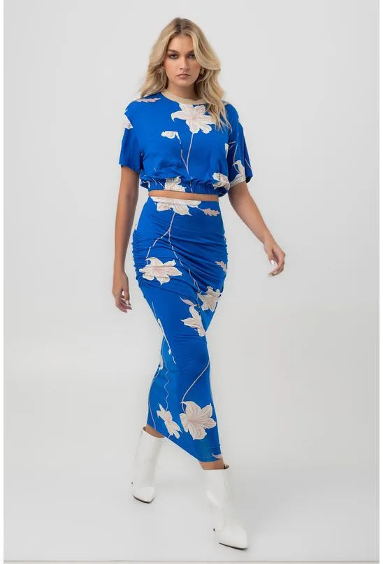 SAIA MALHA MIDI FRESIA AZUL PEQUIÁ