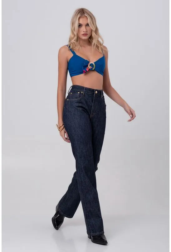 TOP CROPPED FLORINDA AZUL PEQUIÁ