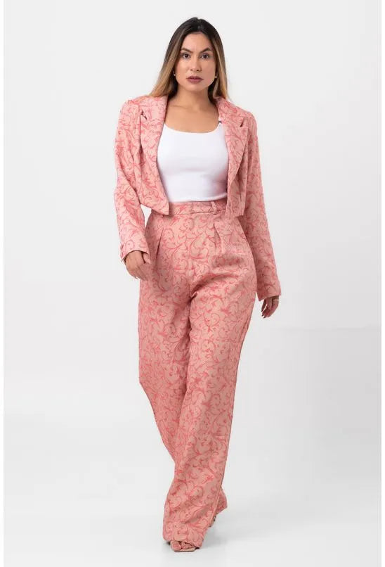 BLAZER JACQUARD CROPPED SMOOKING REALEZA PEQUIÁ