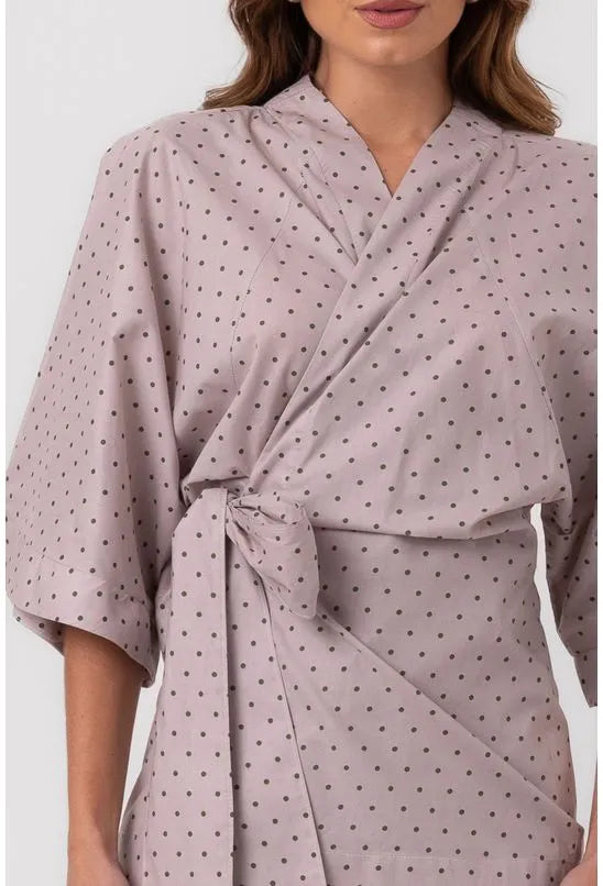 VESTIDO TRICOLINE CURTO TRANSPASSE PETITE POÁ PEQUIÁ