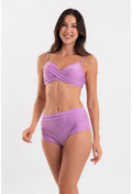 BIQUINI HOT PANTS BUSTO TRANSPASSADO LILÁS