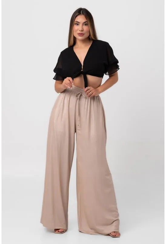 BLUSA CREPE CROPPED NÓ PRETA LABRAVA