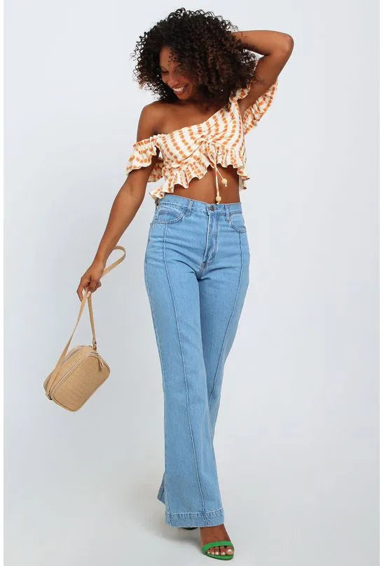 CALÇA JEANS SLIM FLARE FARM