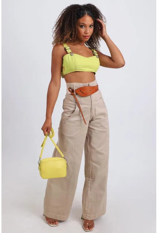 TOP SARJA COM FIVELAS STONADO ANIMALE JEANS