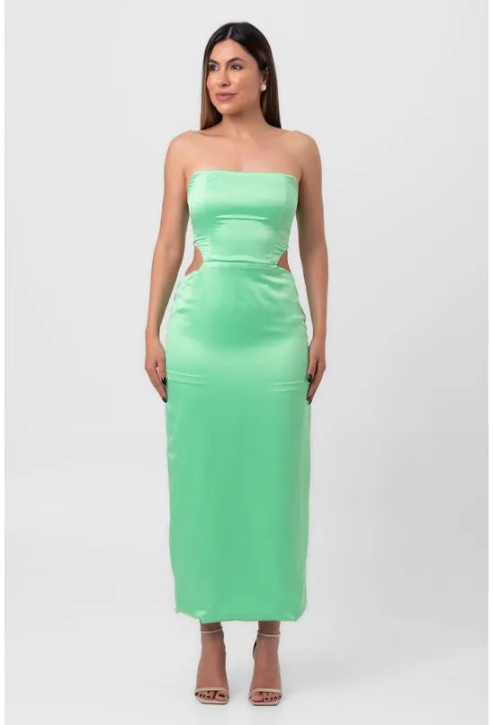 VESTIDO SUPER MIDI VERDE LABRAVA